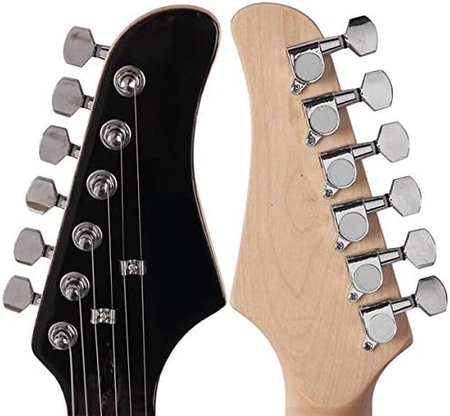 Lightning Style Electric Guitar with Power Cord/Strap/Bag/Plectrums Black & Dark Blue