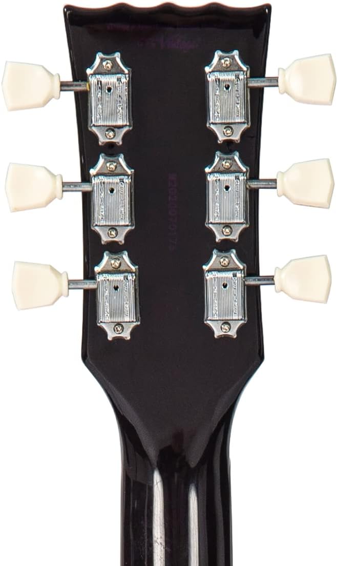 Vintage Reissued Series V100PLB Electric Guitar, Flamed Purple Burst W/ Bigsby