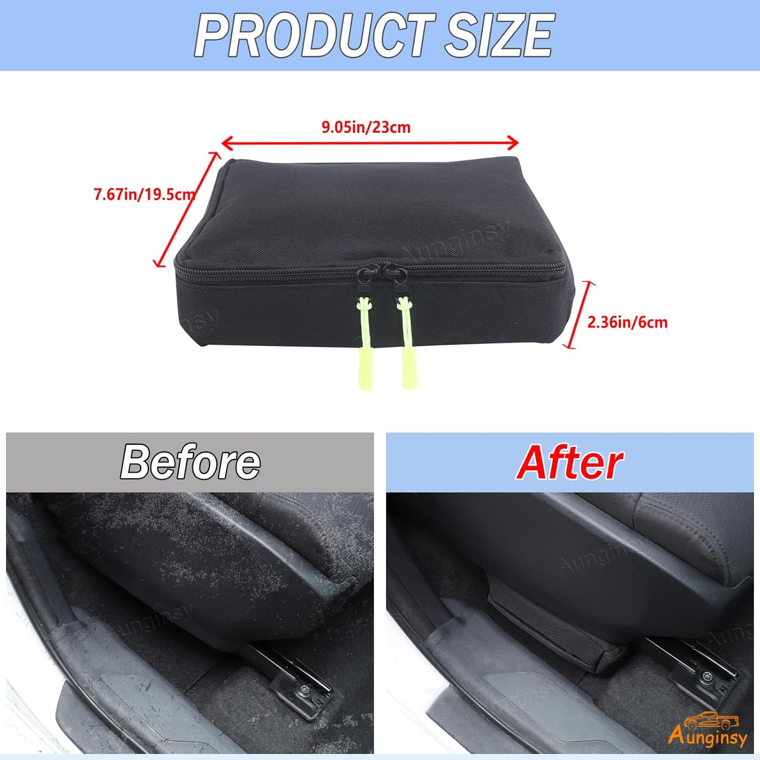 Aunginsy Front Row Under Seat Storage Bag Compatible with Toyota Tundra 2022-2025 Pickup Driver or Passenger Underseat Hidden Organizer Tray Multi-Functional Storage Bag Tool Box Handbag Accessories