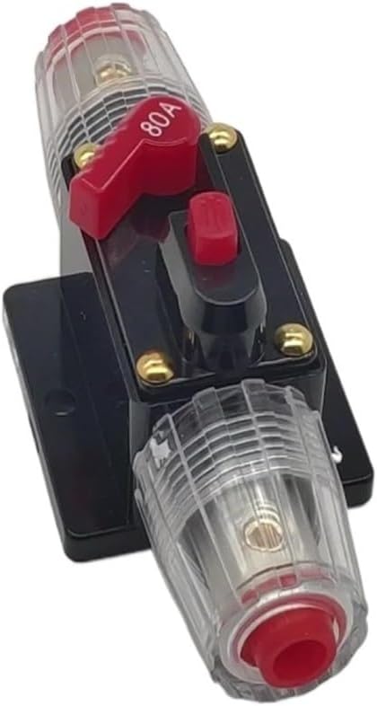 50A60A70A80A100A120A150A 12V Car Truck Audio Modification Stereo Amplifier Circuit Breaker Automatic Reset Fuse Holder Switch(150A)