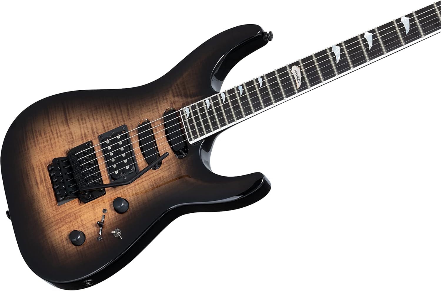 Kramer SM-1 Figured Floyd Rose, Black Denim Perimeter