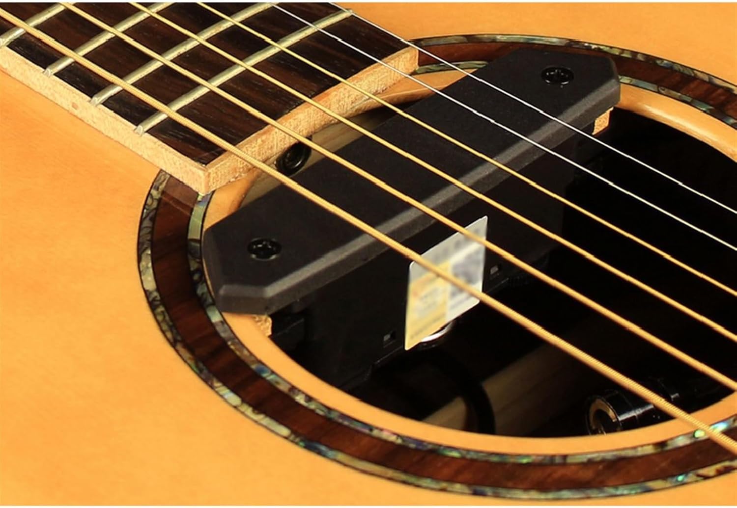 Preamp System Pickup Amplifier Speaker with Piezo Avoid Opening for 39-42 Inch Acoustic Bass Guitar Parts Pickup kit for Acoustic Guitar