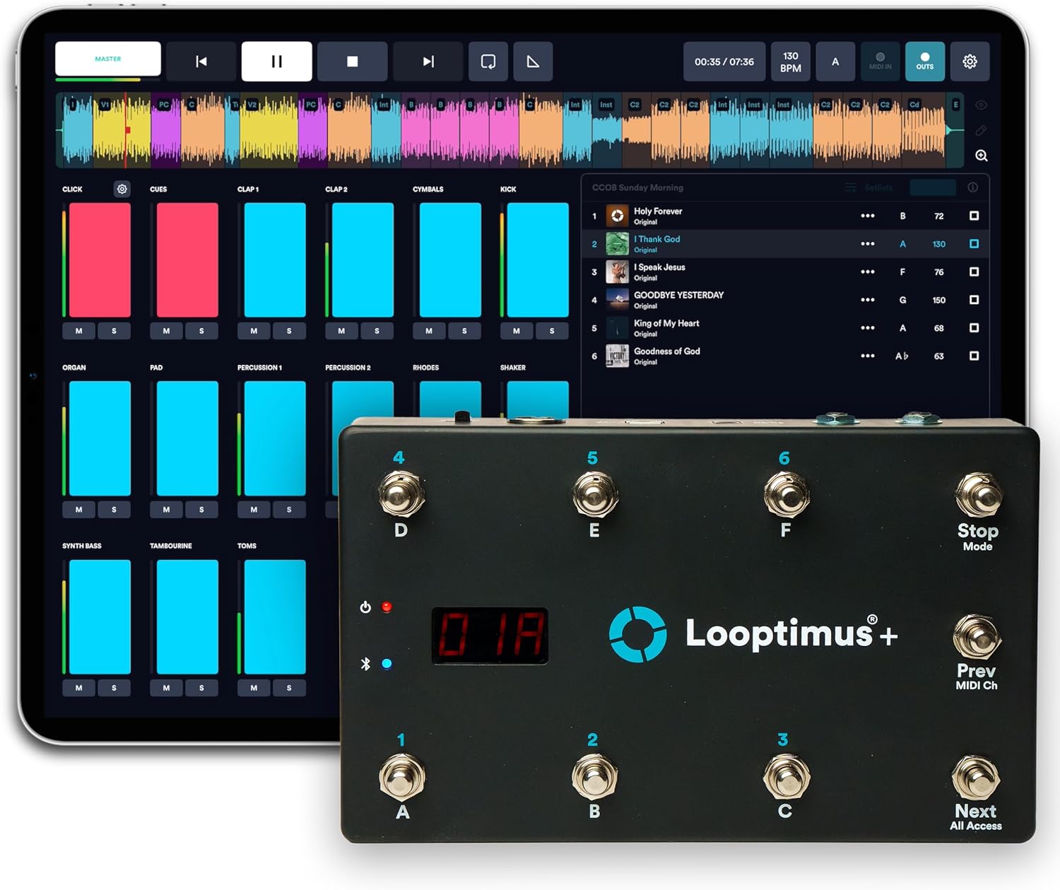 Looptimus Plus Wireless Bluetooth MIDI Controller