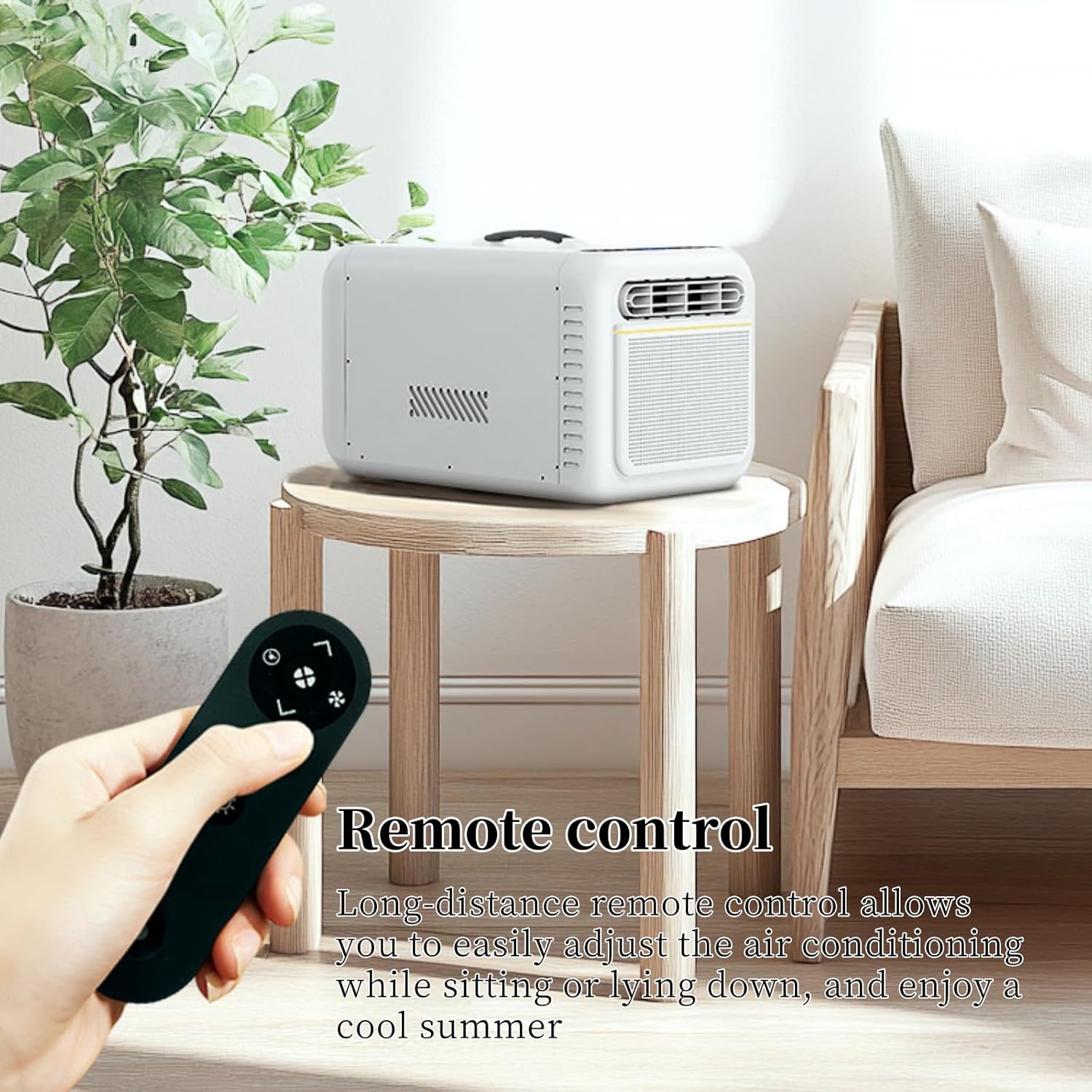 Portable Air Conditioners for Room & Outdoor, with Remote,Low Noise 38dB,Handle Design, Perfect for Tent, Garage White
