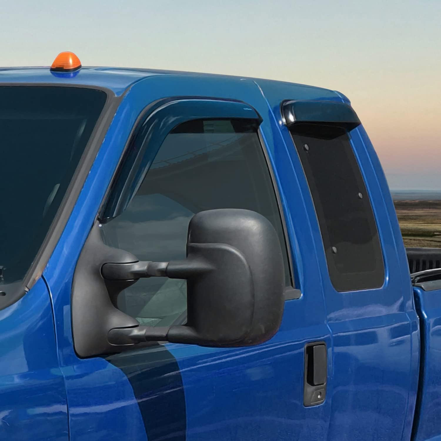 Goodyear Shatterproof Window Deflectors for Trucks Ford F250 F350 Super Duty 1999-2016 SuperCab, Tape-on Rain Guards, Window Visors, Vent Deflector, Vent Visor, Truck Accessories, 4 pcs-GY008528
