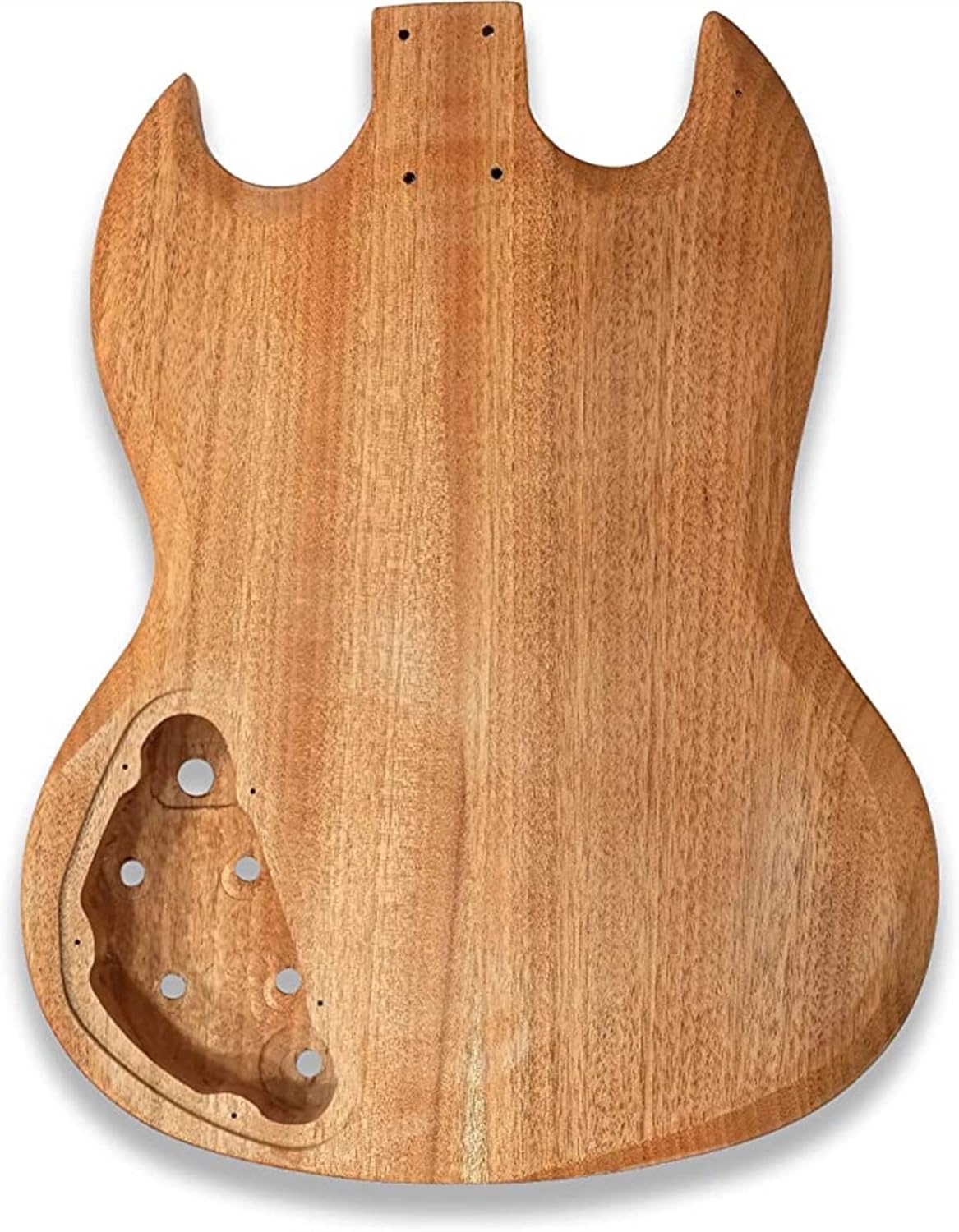 TSTS Hand-Polished Mahogany Body Rosewood Fingerboard Electric Guitar Assembly Complete Parts Kit Unfinished Electric Guitar Kit