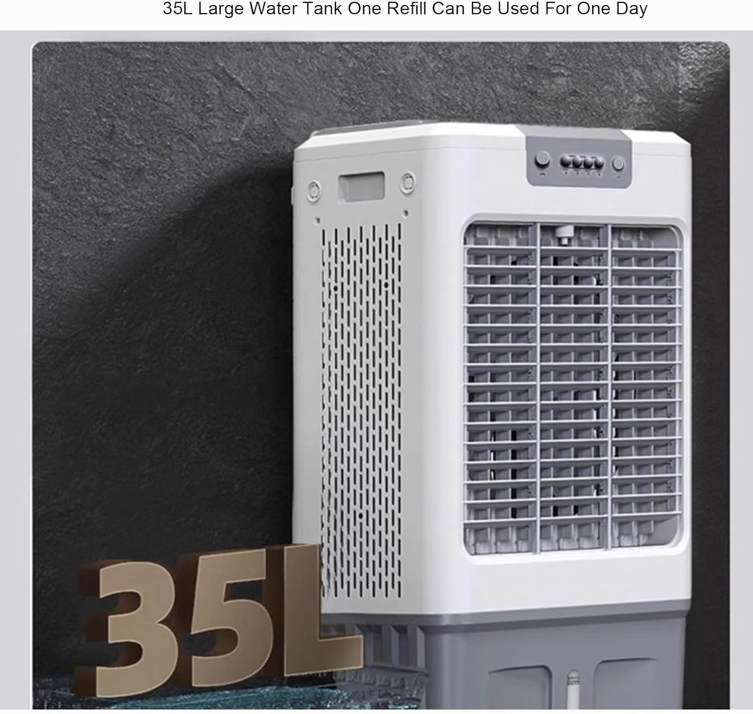 3-IN-1 Indoor Swamp Cooler Air Conditioner, Evaporative Air Cooler with Tank, 120° Oscillation for Room Office Garage