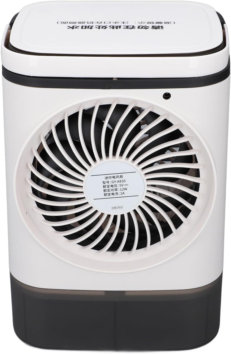 Portable Air Conditioner with 900ML Tank 7 Colors LED Evaporative Air Cooler 2 Levels Humidifier 3 Speeds Cooling Fan for Bedroom Office