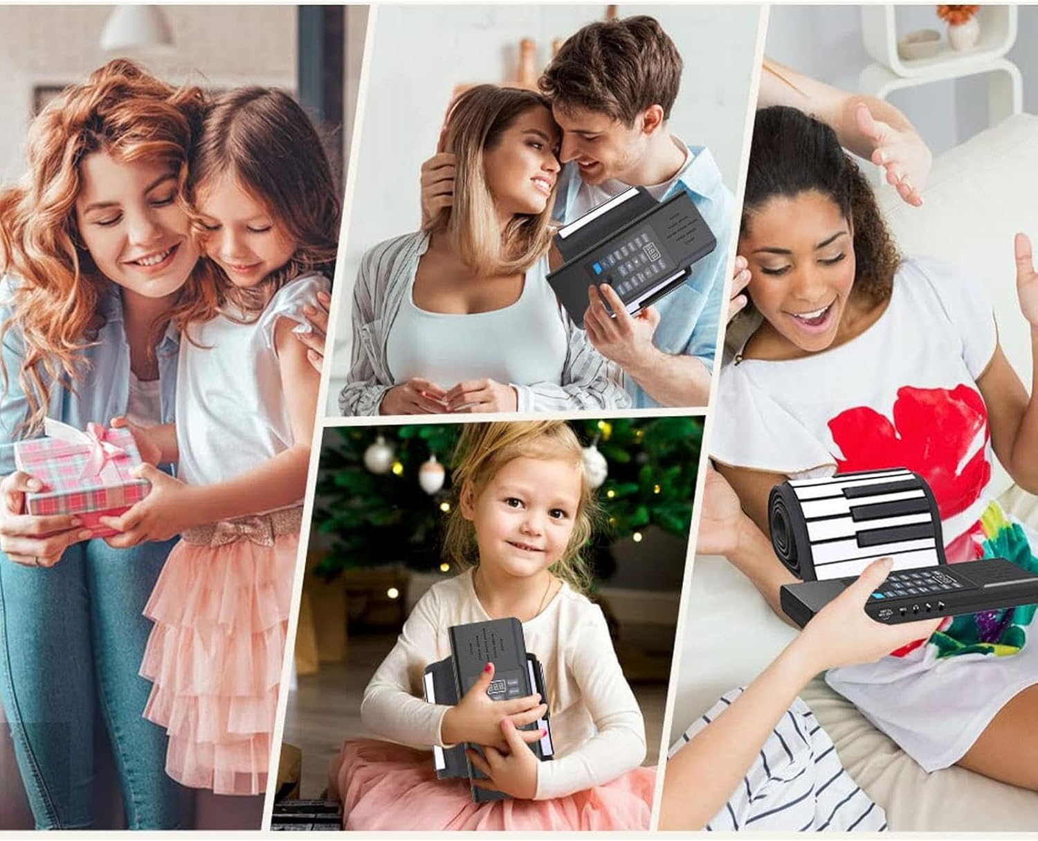 Roll Up Flexible Piano Keyboard 88 Keys, Portable Lightweight Electronic Piano with Speakers, USB MIDI Output for Teaching (US Plug)