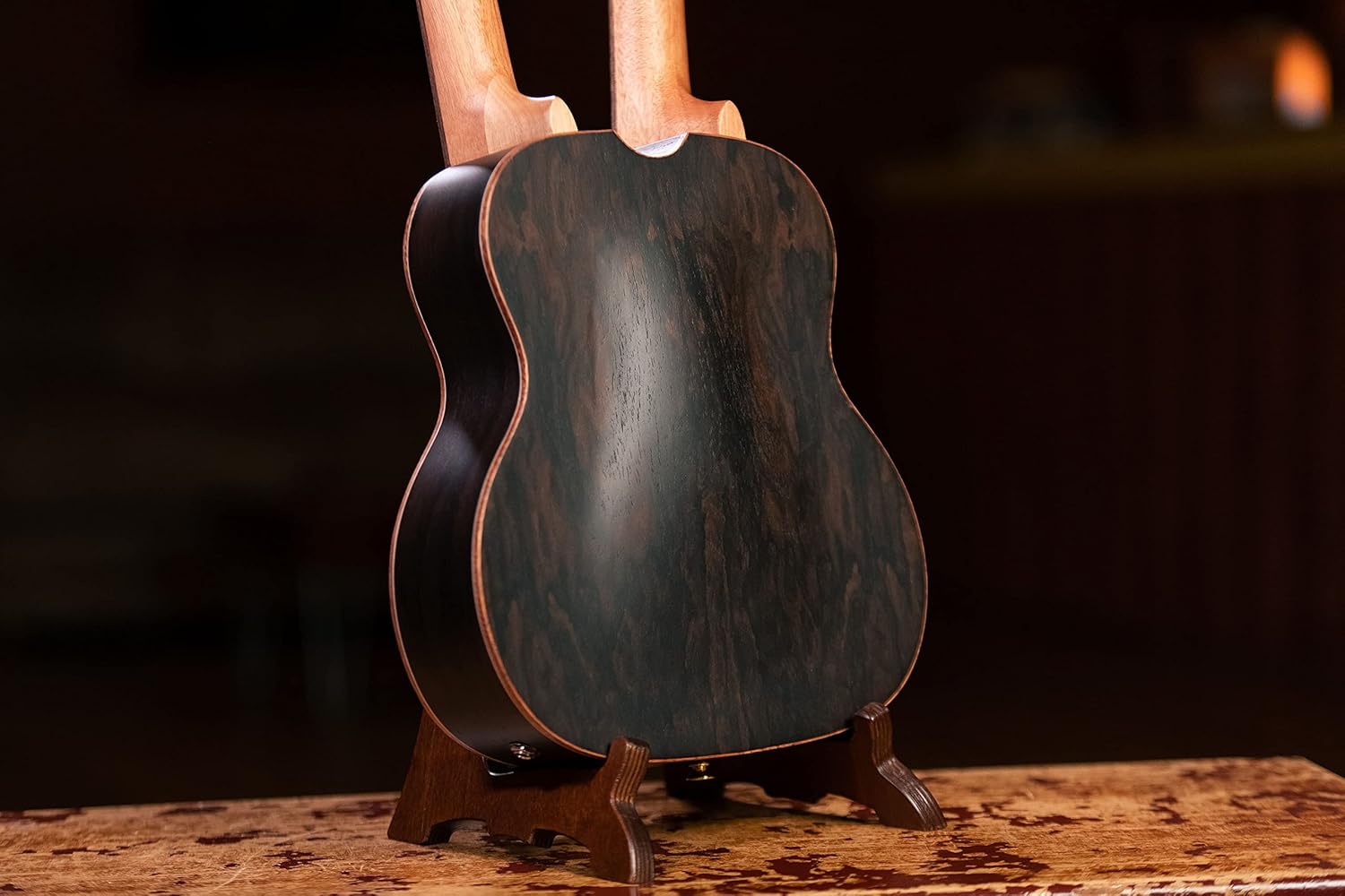 Custom Built Series Double Neck 4 & 8 String Tenor Acoustic-Electric Ukulele w/Bag