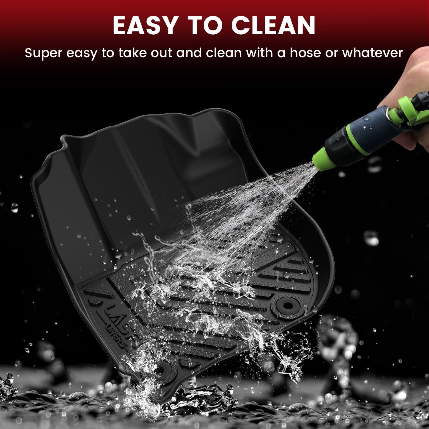 LASFIT Floor Mats for Honda HRV 2016 2017 2018 2019 2020 2021 2022, All Weather TPE Custom Fit HR-V Floor Liner Accessories, 1st & 2nd Row, Black