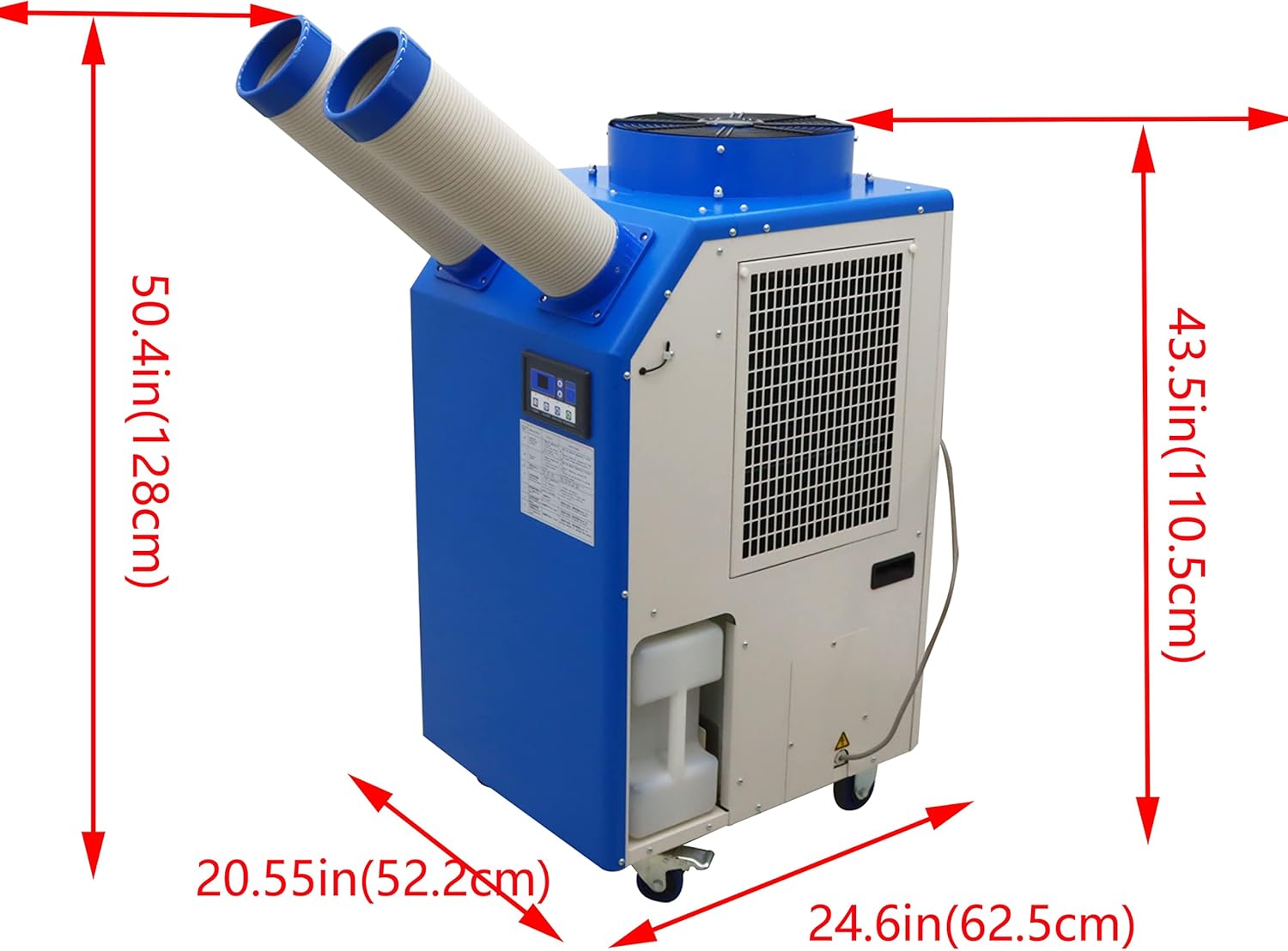 INTBUYING Mobile Industrial Air Conditioners Spot Cooler Air Conditioner Workshop Post Cooling Mobile Air Conditioners Double Outlets 220V