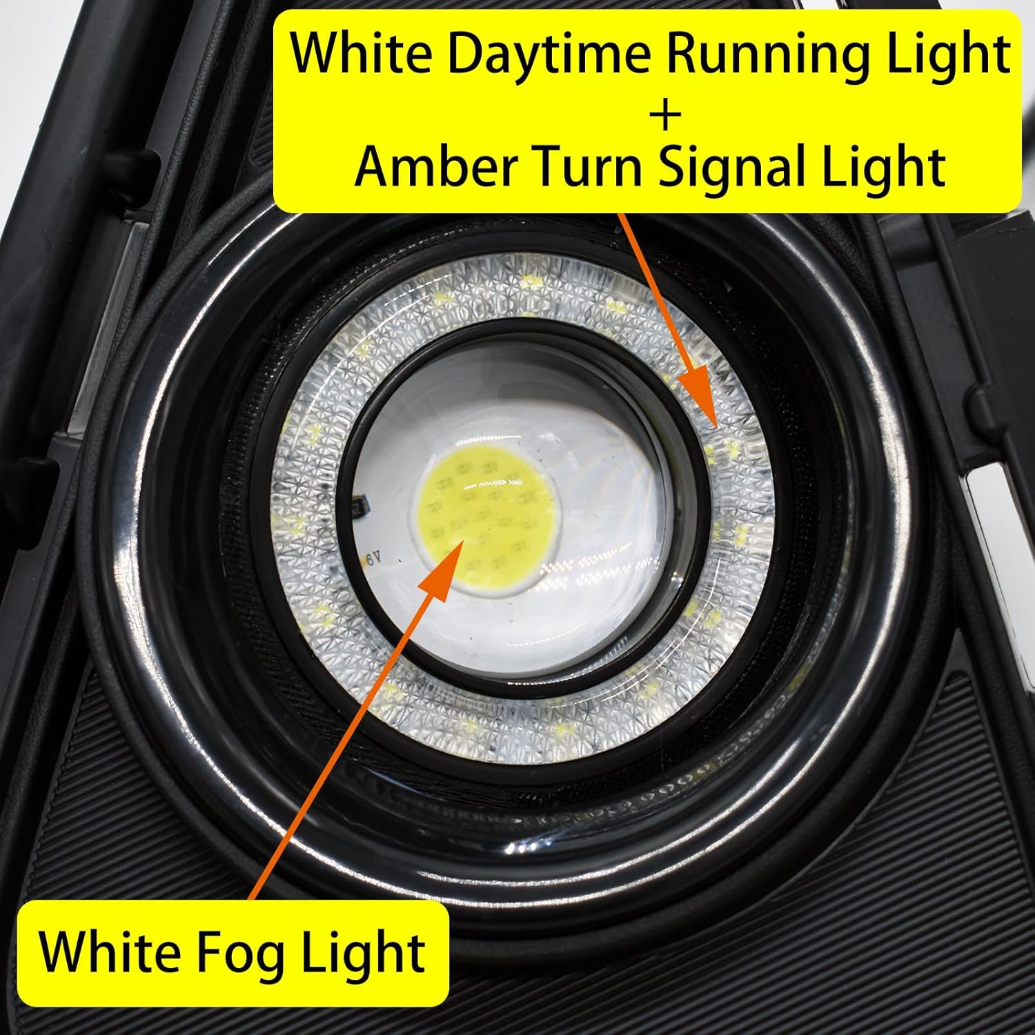 LED Fog Lights Fit for 2016-2018 Toyota RAV4 DRL with Amber Sequential Turn Signal Driving Lights Front Bumper HeadLights Accessories