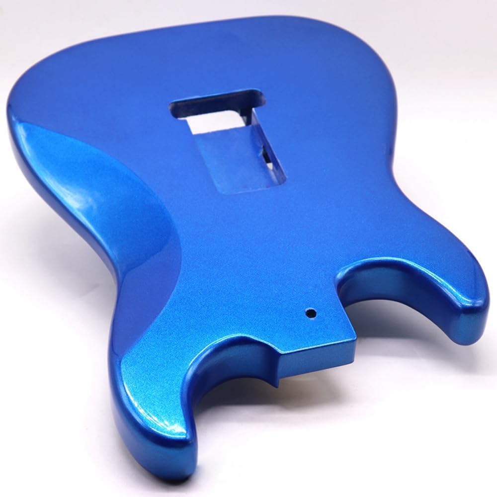 JD.Moon Electric Guitar Body For Fender ST Strat Guitar Accessory DIY Double Locking Tremolo Metal Blue Poplar Wood