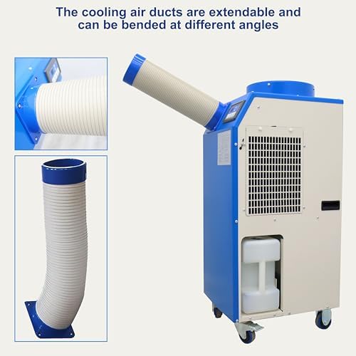 TECHTONGDA Commercial Air Conditioner Mobile Industrial Spot Cooler Outdoor Aircon Single Column Design 480m³/h 220V