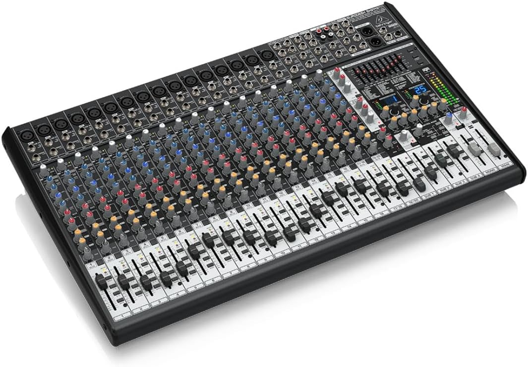 Behringer EURODESK SX2442FX Ultra-Low Noise Design 24-Input 4-Bus Studio/Live Mixer with XENYX Mic Preamplifiers, British EQ and Dual Multi-FX Processor