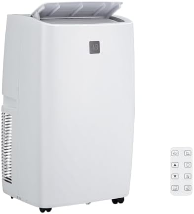14,000 BTU Portable Air Conditioner Cools Up to 750 Sq.Ft, 3-IN-1 Quiet Portable AC Unit with Remote Control & Installation Kits for Large Room, Smart/Sleep Mode, Auto Swing, 24H Timer