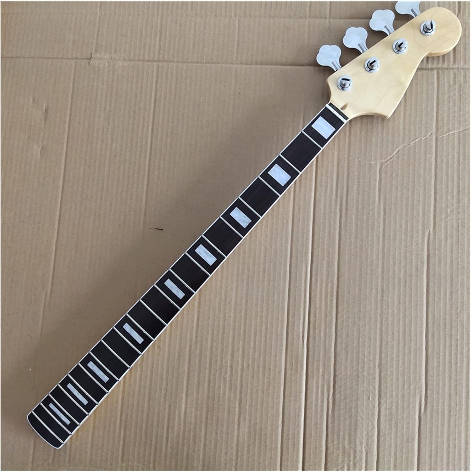 DIY Guitar Neck Maple 20 Frets Bass Guitar Neck Part with Tuners 4 String Rosewood Fingerboard 34 Inch Guitars Parts