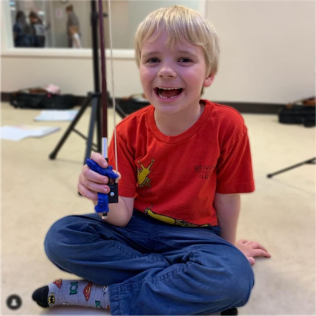 Original Bow Buddy Bright Blue Things 4 Strings Bow Hold Buddies Studio Kit of Violin/Viola Teaching Aid Accessories