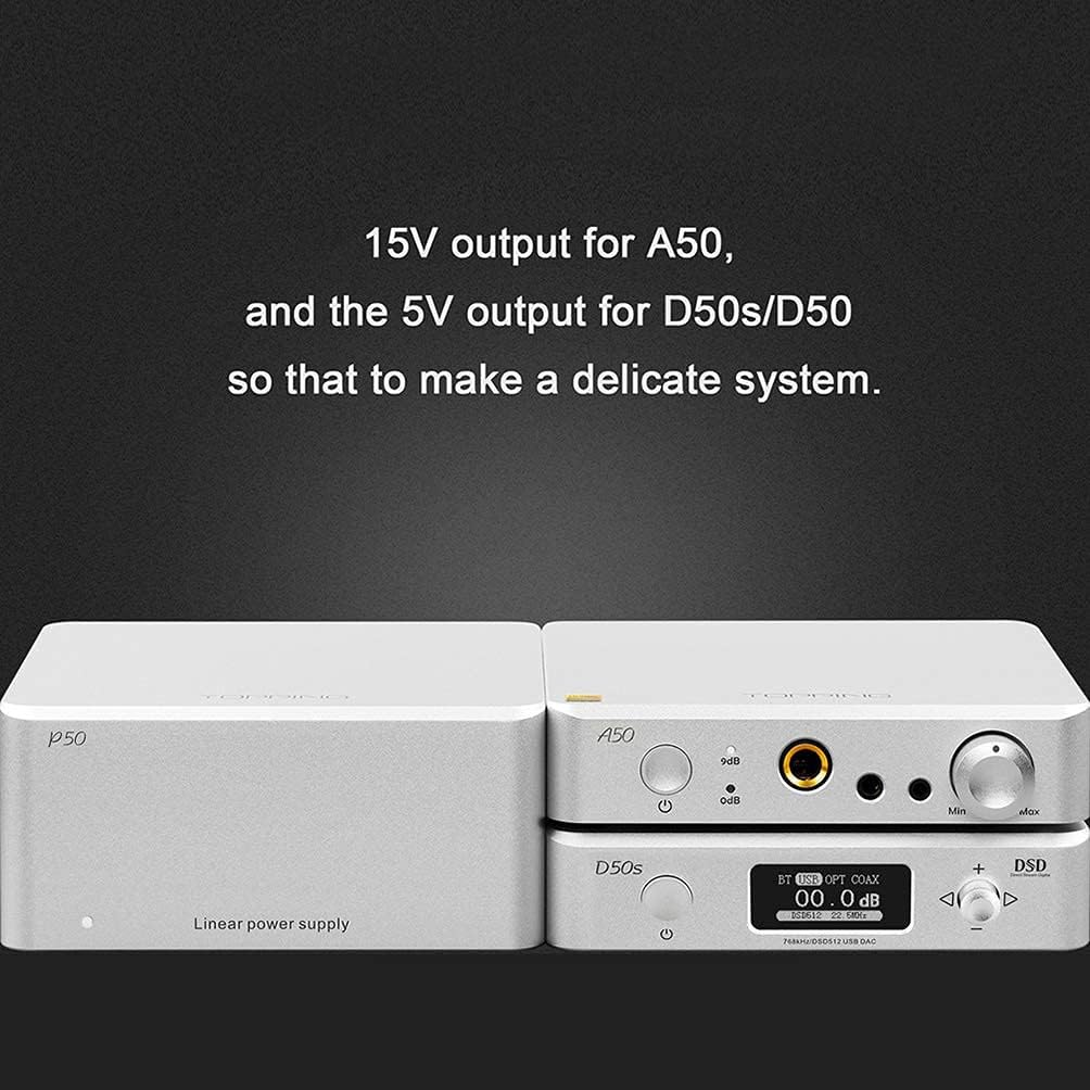 Topping P50 Linear Power Supply - 5V 1A and 15V 1A Ultra Low Noise for HiFi Audio Topping D50III/DX3 Pro+/E50/A50III