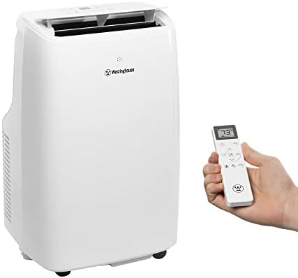 Westinghouse 8,000 BTU Air Conditioner Portable For Rooms Up To 350 Square Feet, Portable AC with Home Dehumidifier, Smart Wi-Fi Enabled, 3-Speed Fan, Programmable Timer, Remote Control, Window Kit