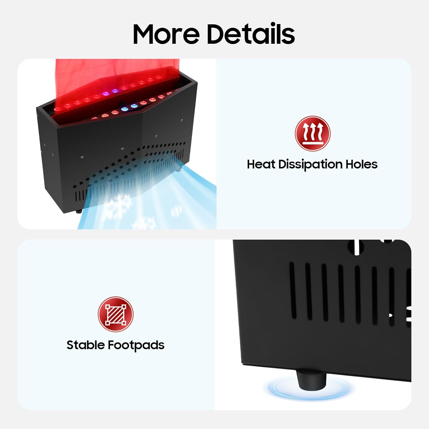 Fake Fire Flame Light, 4.92Ft Artificial Simulated Flames Lamp with 24 Led Light Atmosphere Maker for Halloween, Christmas, Discos, Dance Halls, KTV, Bars, Stages, Clubs, Parties, Holiday Etc