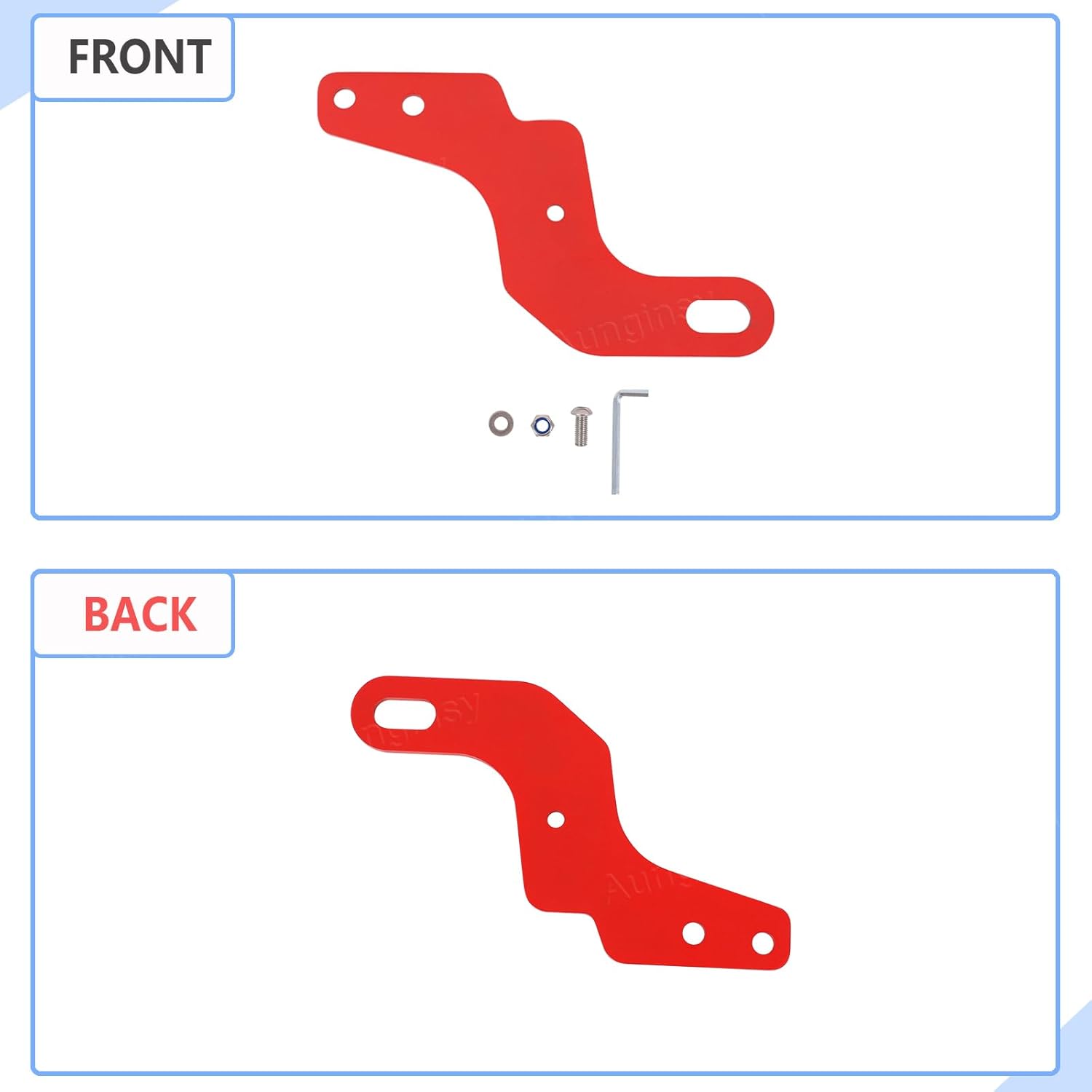 Aunginsy 1PCS Rear Tow Hitch Receiver Hook Compatible with Toyota Tundra 2026 2025 2024 2023 2022, Red Rear Bumper Trailer Ring Towing Tow Hook Recovery Point Screw Trailer Hitch Exterior Accessories