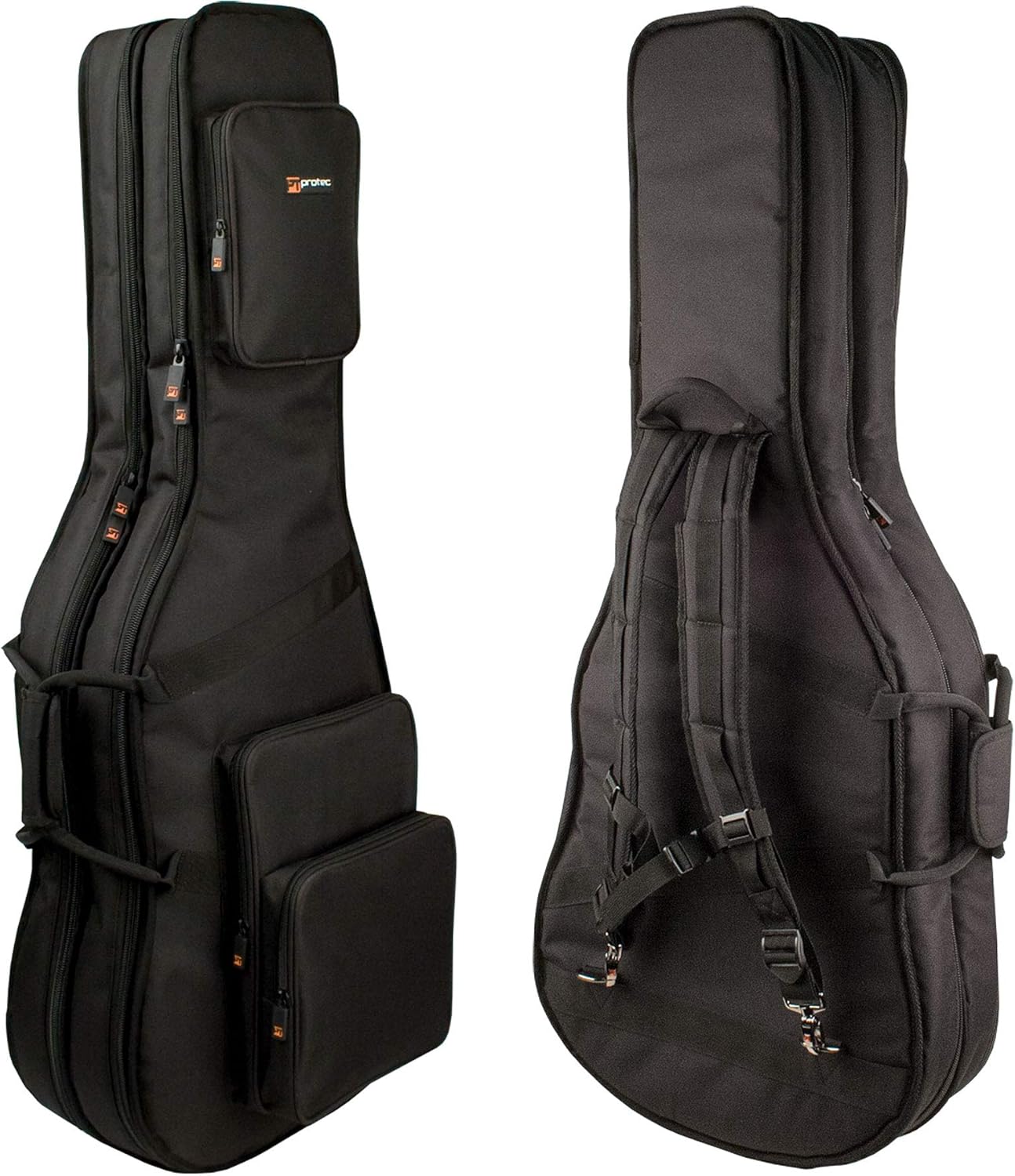 Protec CF234DBL Double Electric Guitar Gig Bag, Gold Series (Fits Strat, Tele, & Les Paul Shaped Guitars)