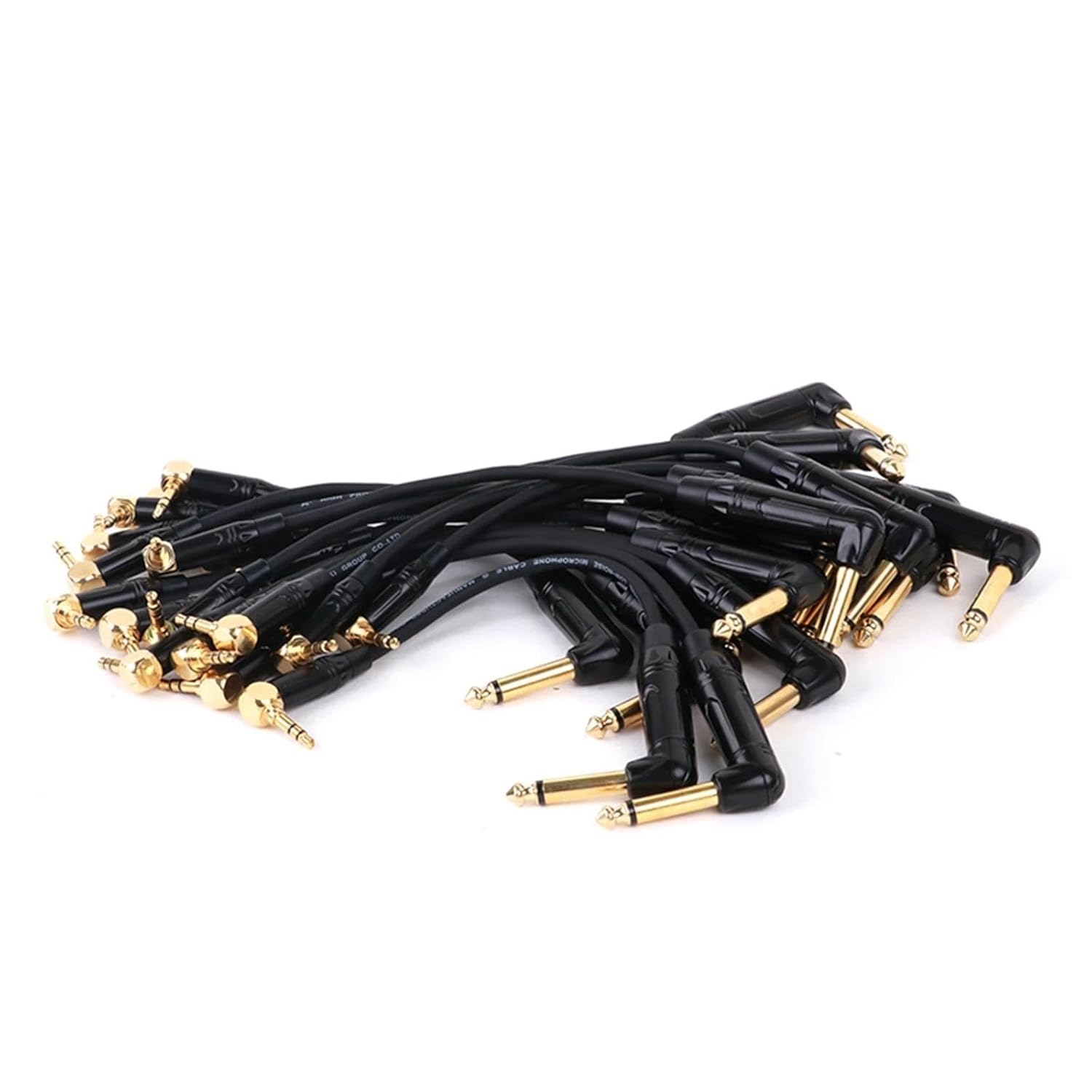 Pro Audio Cable 1PC Gold Plate Right Angle 6.35 Mono to 3.5 Stereo Unbalanced Speaker Amplifier Cable for Guitar Keyboard‎ Cable(Black,300cM)
