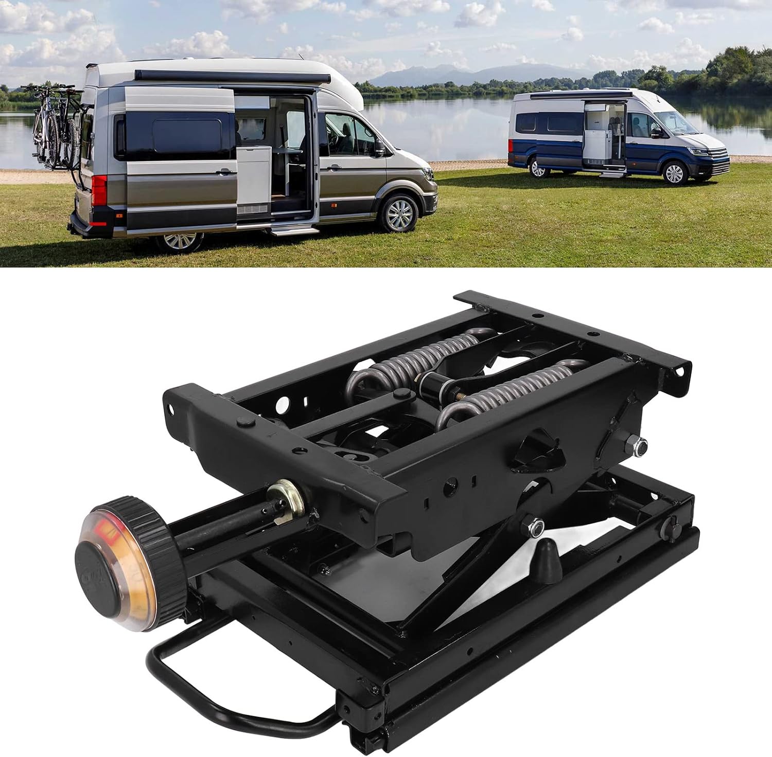 Keenso 1Pcs Sturdy and Universal Seat Damping Base Mechanical Suspension Base with Front Handle for RV Truck Boat Other Auto & Motorcycle Parts and Accessories