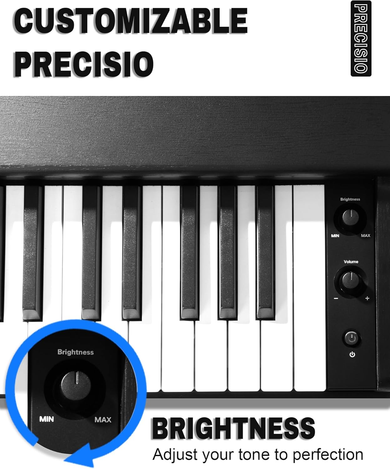 AKLOT Weighted Electric Keyboard Piano: 4 Essential Grand Piano Tone, 88 Graded Hammer Action Key, Round-Edge Design, Triple Pedal System & USB-MIDI Connectivity for Beginner, Home Use,LS01Air Black