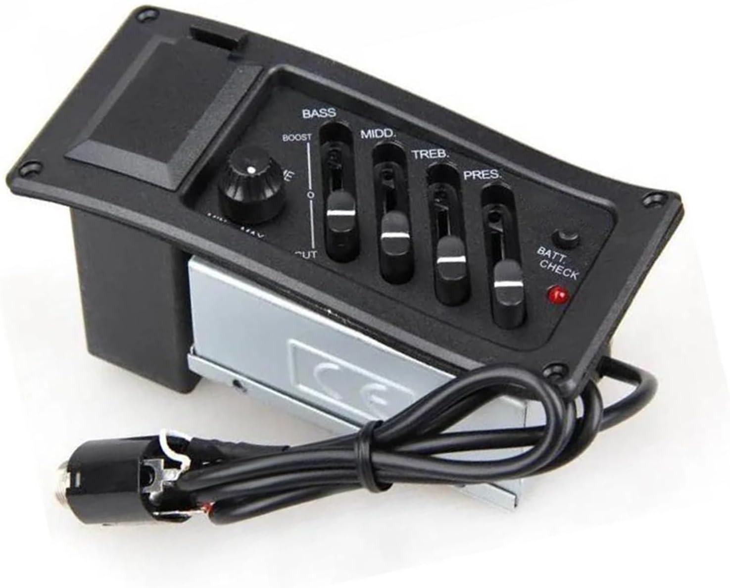 acoustic guitar pickup kit 10pcs 4 Band Acoustic Guitar Preamp Amplifier EQ Pickup Acoustic Guitar Amplifier Preamps Flat Side