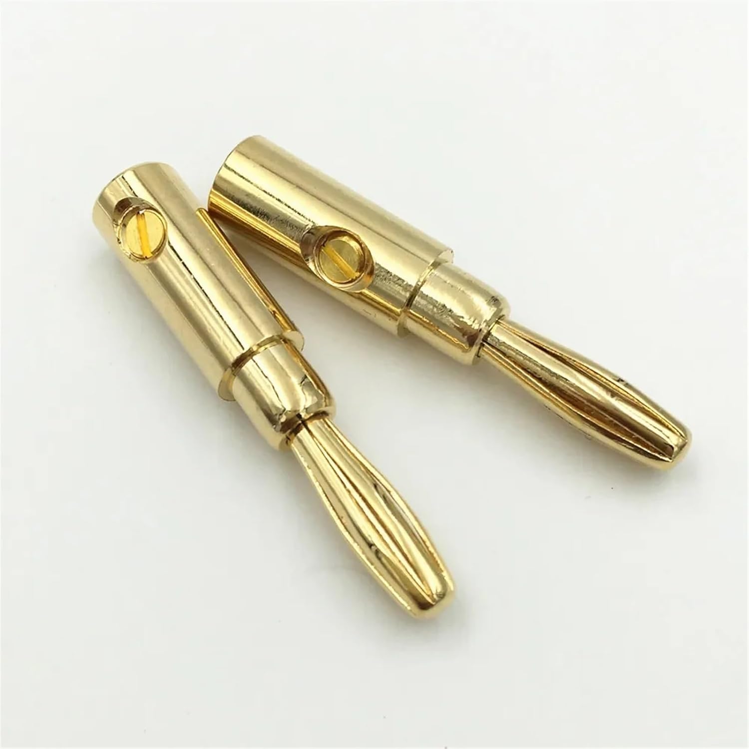 40Pcs Brass Metal Gilded 4mm Bullet Banana Adapter Connector for Binding Post Amplifiers Speaker