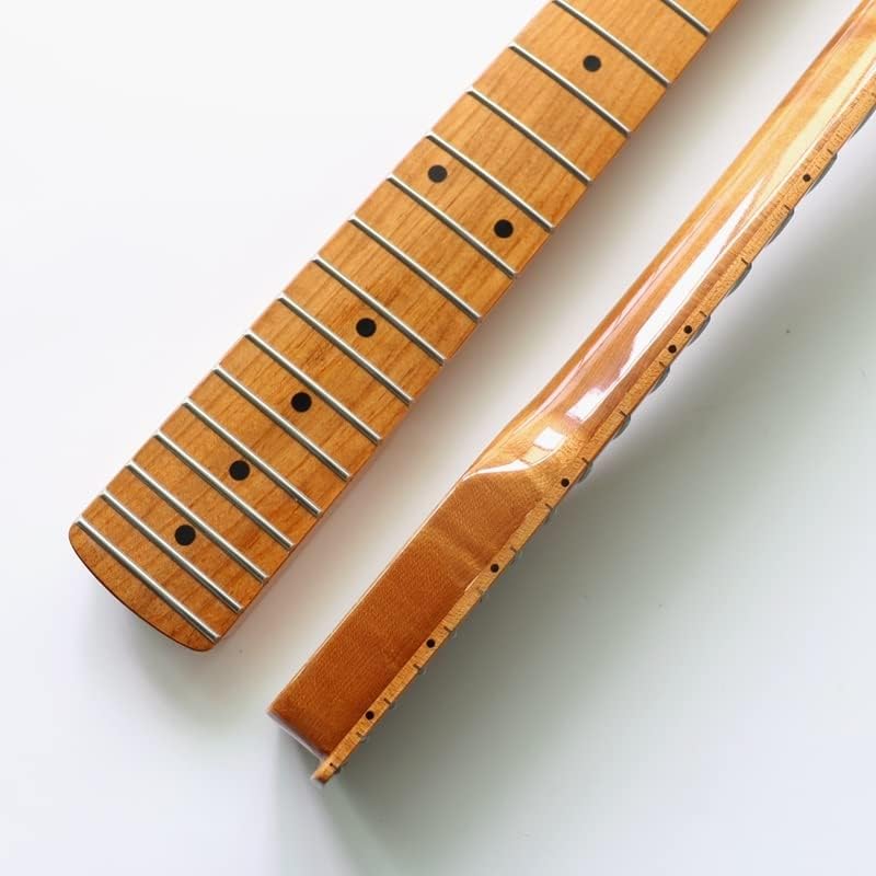 1pc Maple Electric Guitar Neck Replacement 22 Fret Maple Fingerboard Unfinished Guitar Neck
