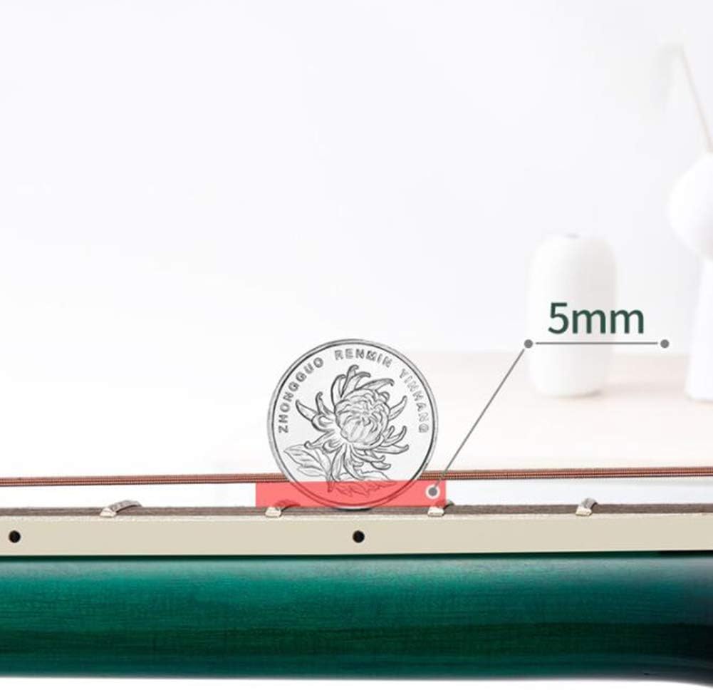 Etlegor Acoustic Guitar Handmade Glossy Wooden Guitar 6 Steel Strings Veneer Beginner's Kit Spruce Wood Fretboard, Case Bag, Strap, Tune (Color : Natural-41 inches)