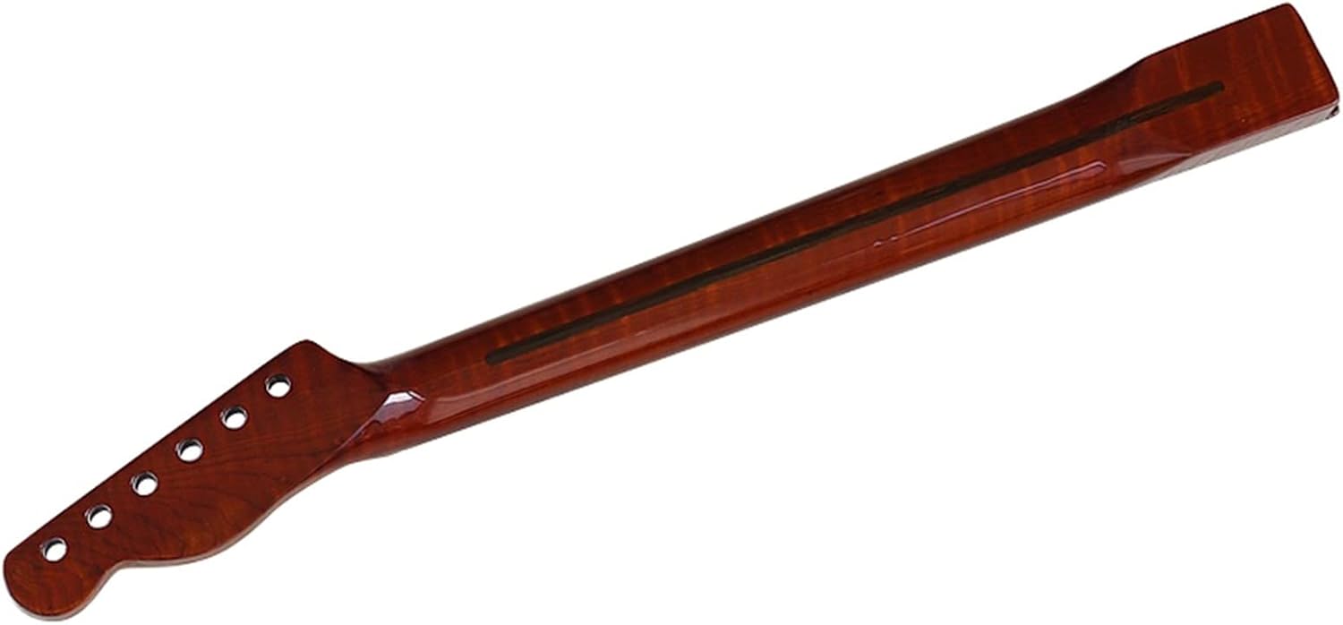 Maple Electric Guitar Neck Brown Color 22 Frets 5.6cm Width High Glossy for TL Guitar Neck Unfinished Guitar Neck