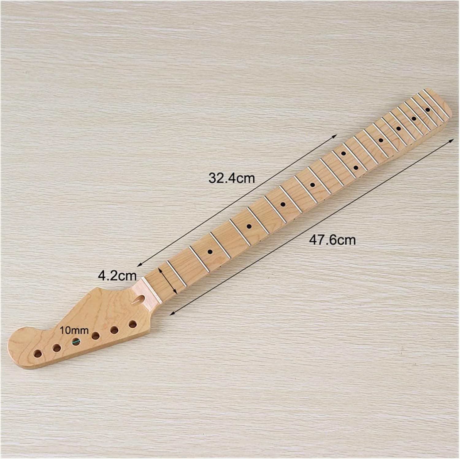 Small Head Guitar Neck Electric Guitar Bow Canadian Maple High Gloss Natural Color Guitar ​Neck Replacement