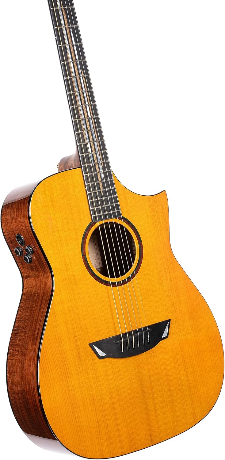 Cort 6 String Acoustic-Electric Guitar, Right, Natural Glossy, Full (LUXEII)