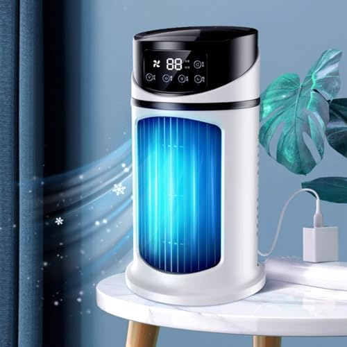 Desk Air Conditioner Small Quiet 6 Speeds Portable Air Conditioners with Timer Cooling Fans That Blow Cold Air for Bedroom Kitchen Office Camping