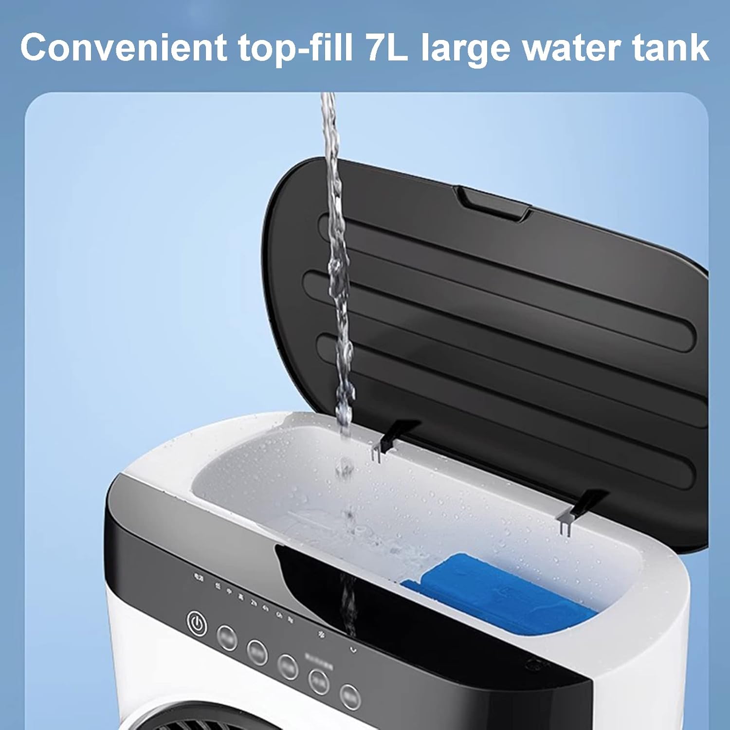 Portable Air Conditioner, Portable AC Unit, Portable AC Unit with Remote Control for Room up to 300 Sq.Ft, Home Room-White-L36*W20*H95cm