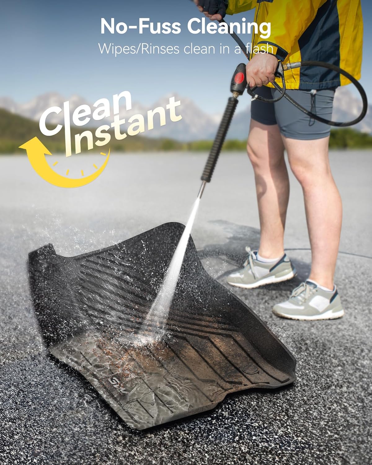 3W Floor Mats & Cargo Liner Fit for 2021 2022 2023 2024 2025 2026 Chevy Tahoe/GMC Yukon/Cadillac Escalade 7 Seat, TPE All Weather Custom Fit Car Accessories Heavy Duty Rubber Full Set Trunk Mats