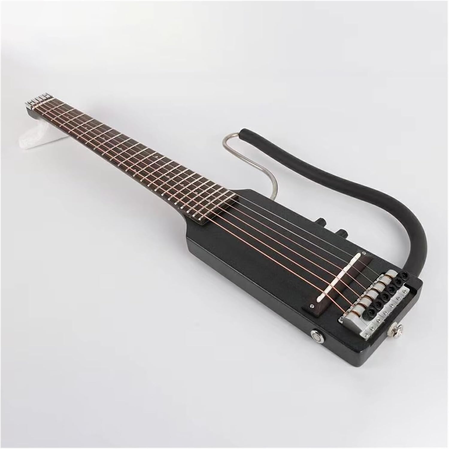 VENEKA Headless Electric Guitar Ultra Short Headless Silent Portable Travel Electric Guitar Maple Body Rosewood Fingerboard (Color : 02)