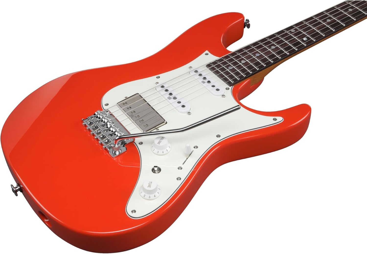 Ibanez AZ2204 Prestige 6-String Right-Handed Electric Guitar with Alder Body and Oval C S-Tech Wood Roasted Maple Neck (Vermillion Red)