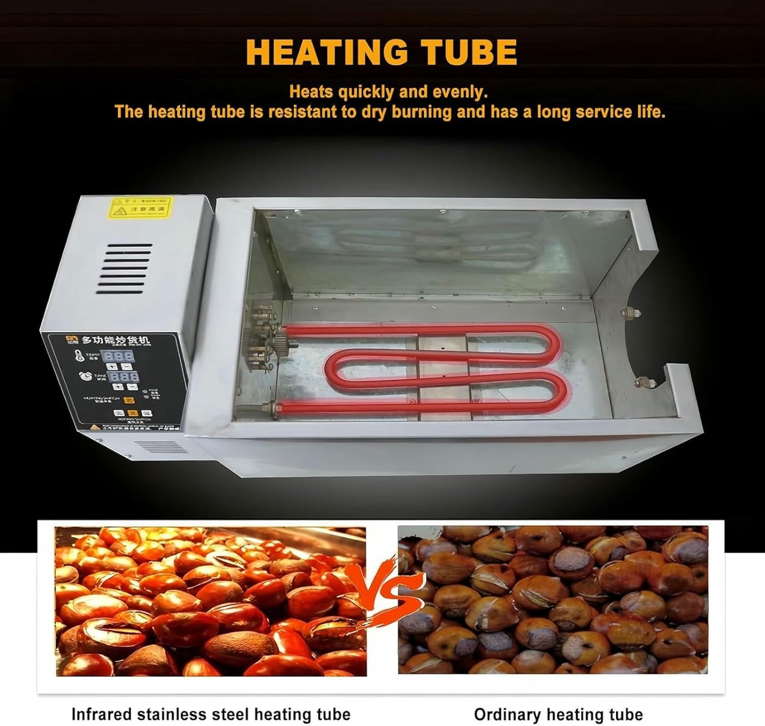 Electric Nut Roasting Machine, Multifunctional Roasting Machine, Commercial Electric Sugar Roasted Chestnut Machine, Drum Frying Pan Roasted Sesame Machine, Coffee Bean Roasting Machine.,Type10