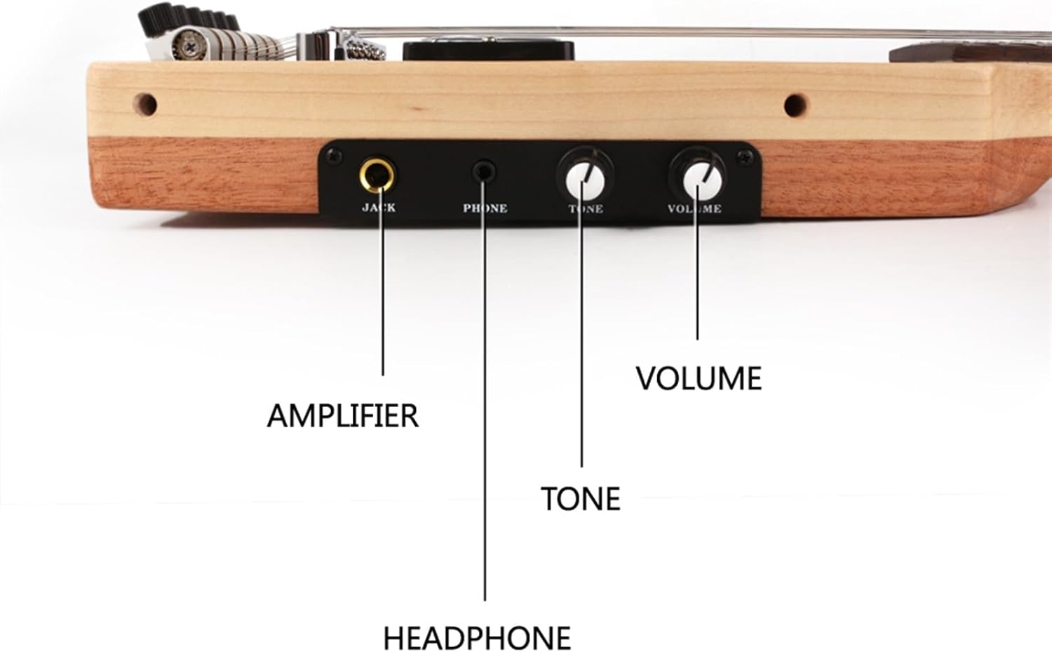 Ultra Light Headless Electric Silent Travel Guitar Portable Foldable Guitare Guiter Professional Headless Guitar (Color : 01)