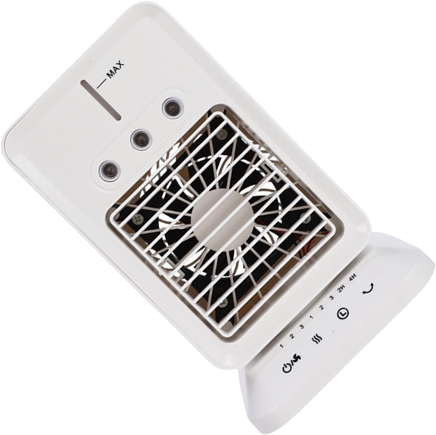 Miniature Desktop Humidifying Air Conditioner Fan Usb Rechargeable 300ML Water Tank Cooling Fan with Night Light (B)