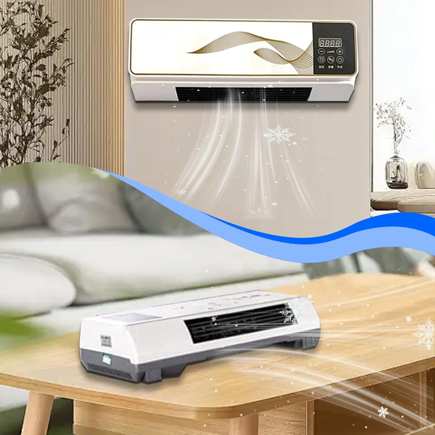 Climafy Air Conditioner,Portable Air Conditioner Split Max,Fast Cooling & Heating,No Install,Wall Mounted Air Conditioner with Remote Control for Home, Office(White,US Standard 110V)