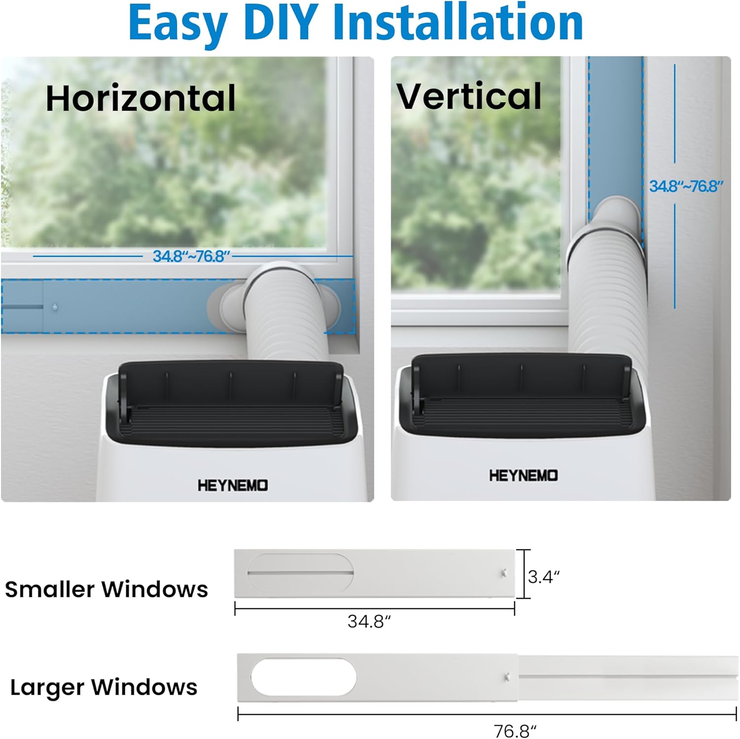 14000 BTU Portable Air Conditioner with WiFi and Remote Control, Smart AC Unit with Built-in Cool, 3-in-1 Cooling Fan, Dehumidifier & Heat for Rooms up to 400 Sq.Ft, Drainage-free, Quiet, Easy Install