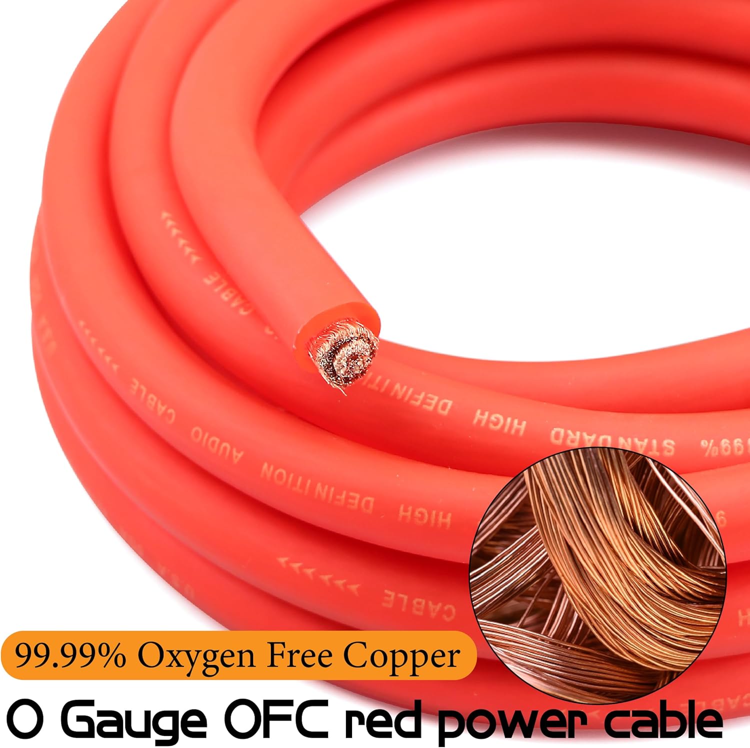 0 Gauge OFC AMP Wiring Kit 3000 Watt Car Subwoofer Wire Install kit for Amplifier Power,Radio and Speakers