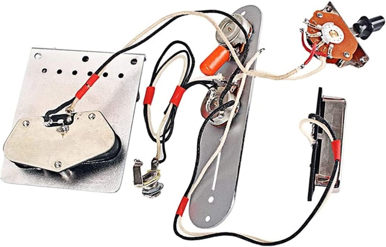 Pickguard Pre-Wired 6 Strings Bridge Plate 3 Way Converter Control Plate Neck Pickup Set for Telecaster Electric Guitars Replacement Parts